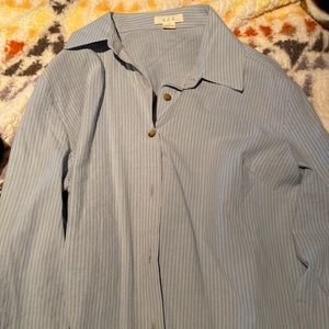 Blue button down